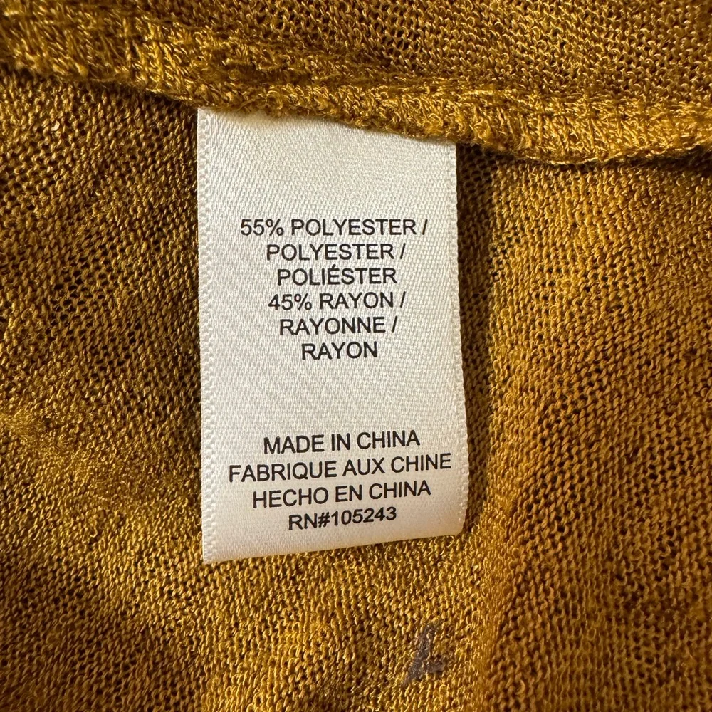 Bobeau Mustard Short Sleeve Twist Tee - Picture 6 of 6